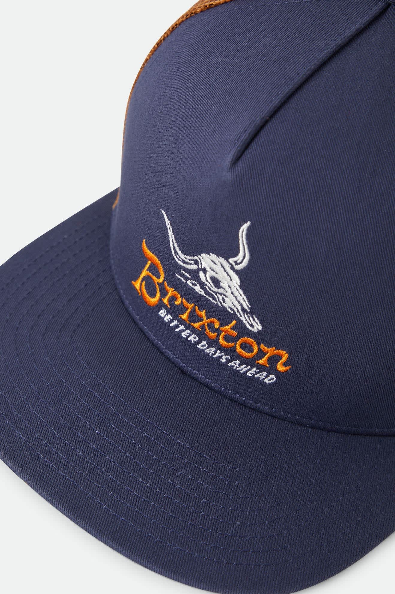 Barren Netplus Trucker Hat - Navy/Brown Sugar - Image 3