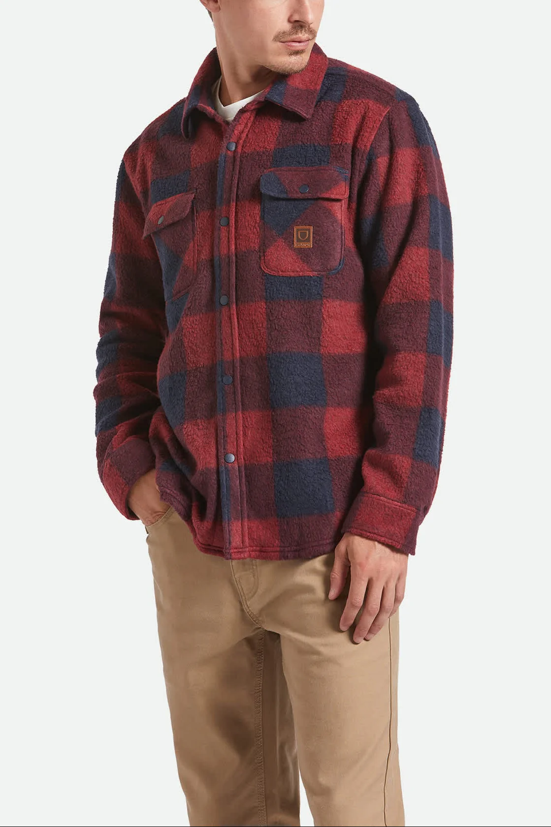 Bowery Arctic Stretch Fleece - Adrenaline Rush/Mood Indigo Plaid - Image 2
