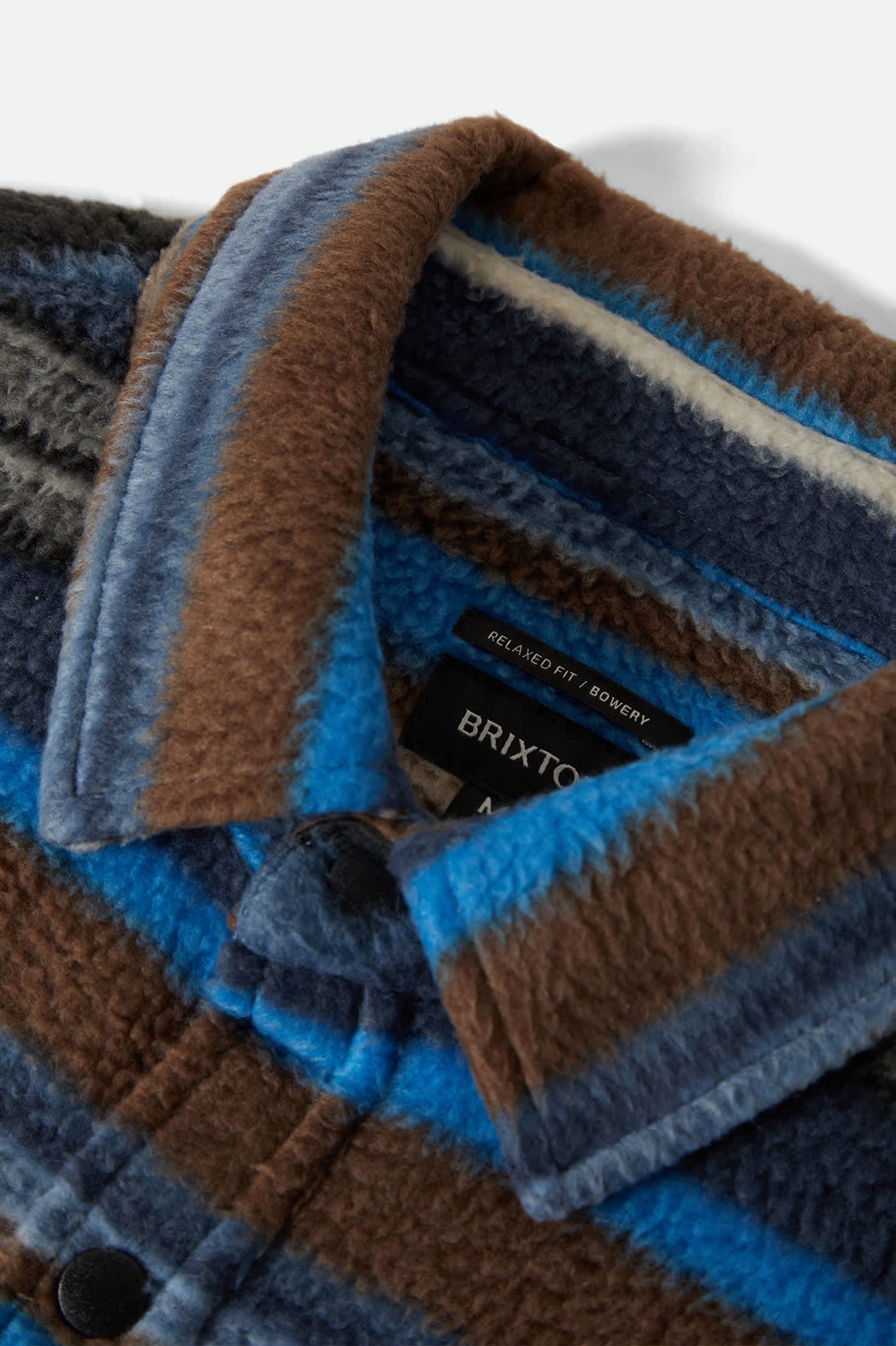Bowery Arctic Stretch Fleece - Mood Indigo Blanket Stripe - Image 5