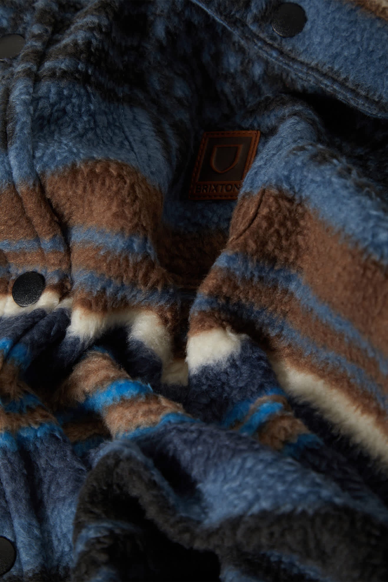 Bowery Arctic Stretch Fleece - Mood Indigo Blanket Stripe - Image 6