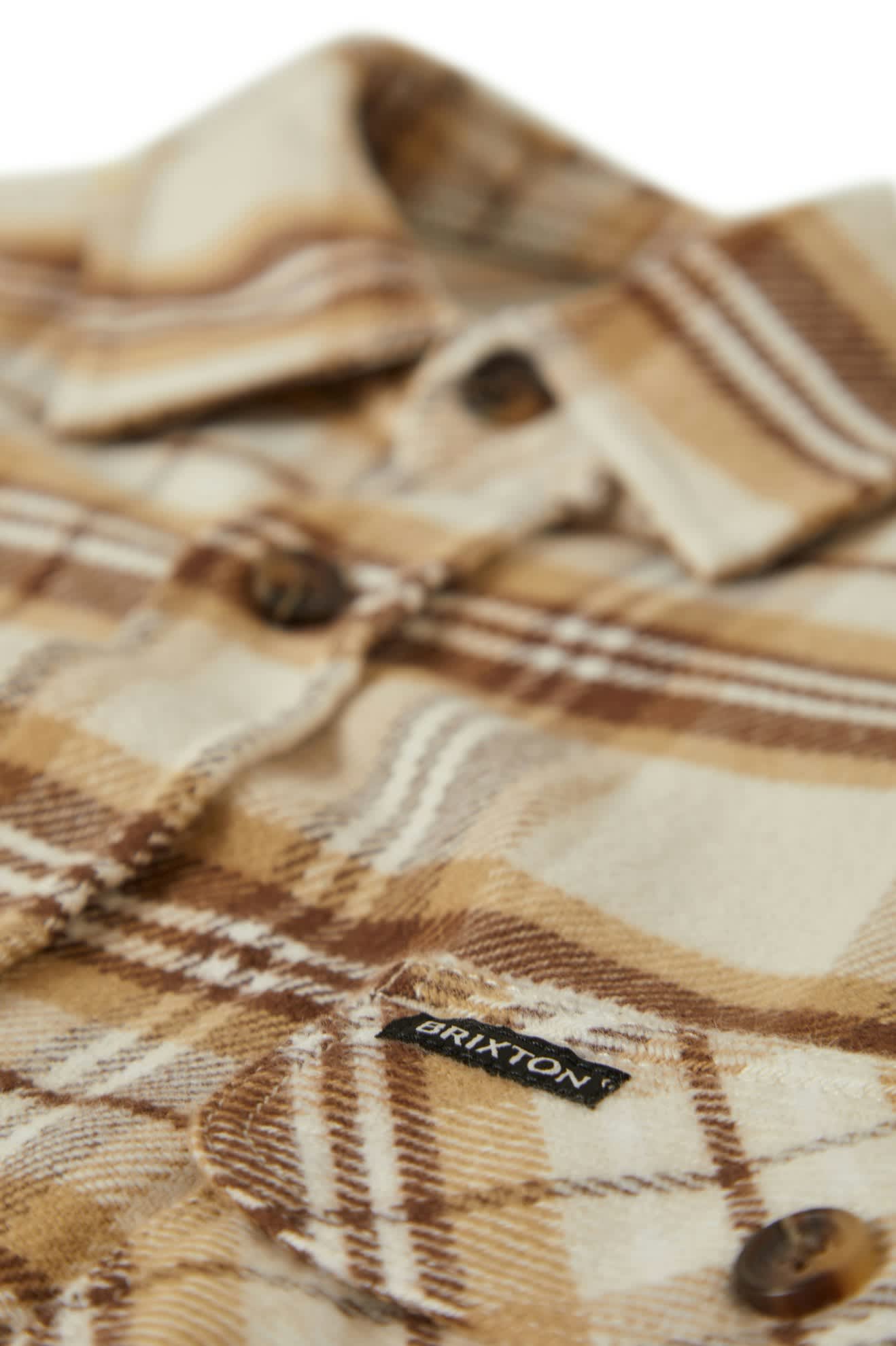 Bowery L/S Flannel - Whitecap/Sand/Pinecone Brown - Image 2