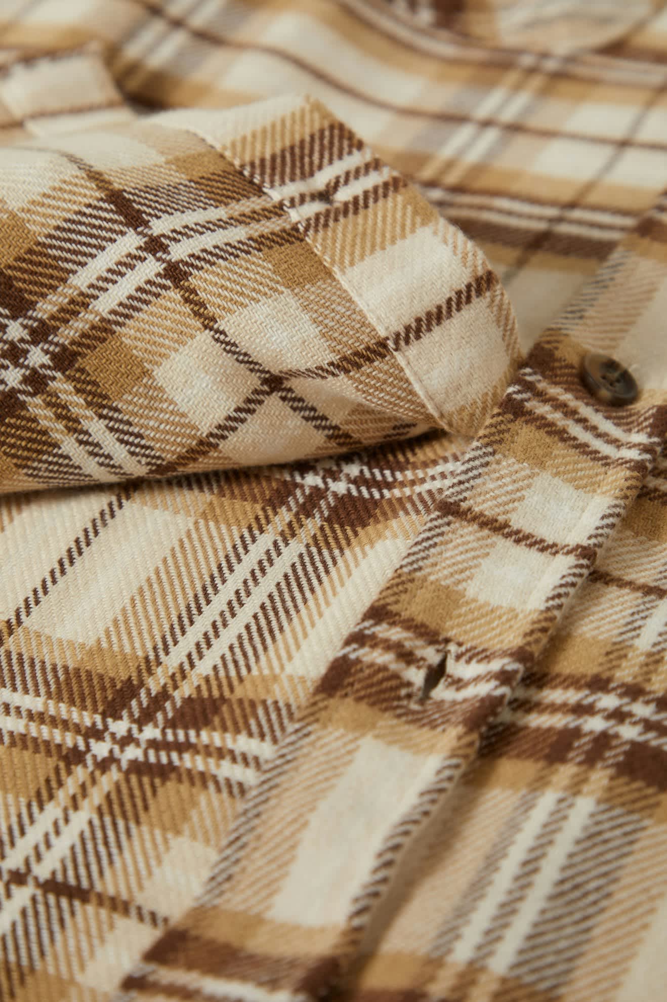 Bowery L/S Flannel - Whitecap/Sand/Pinecone Brown - Image 4
