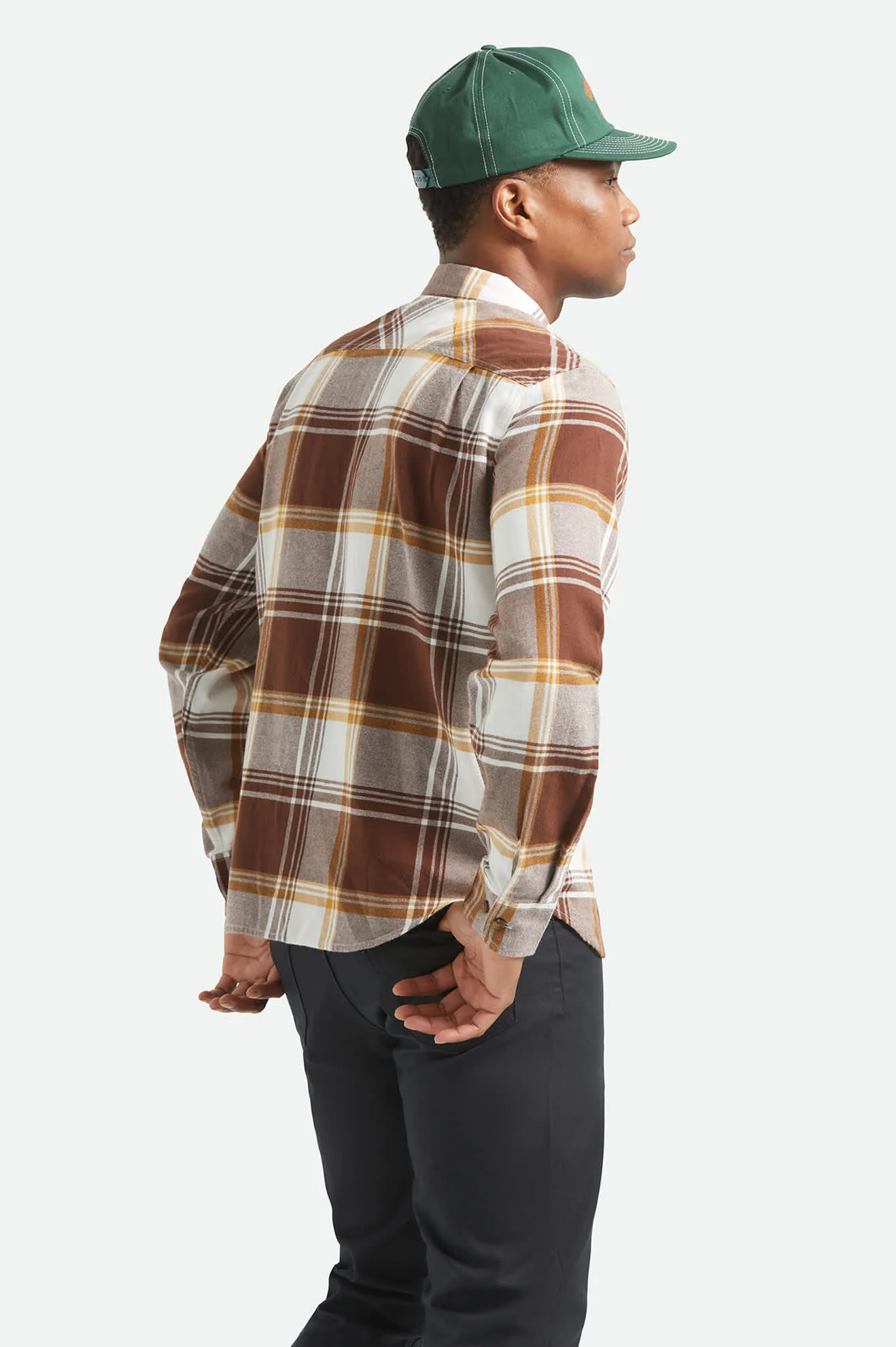Bowery Lightweight Ultra Soft Flannel - Chocolate/Off White - Image 5