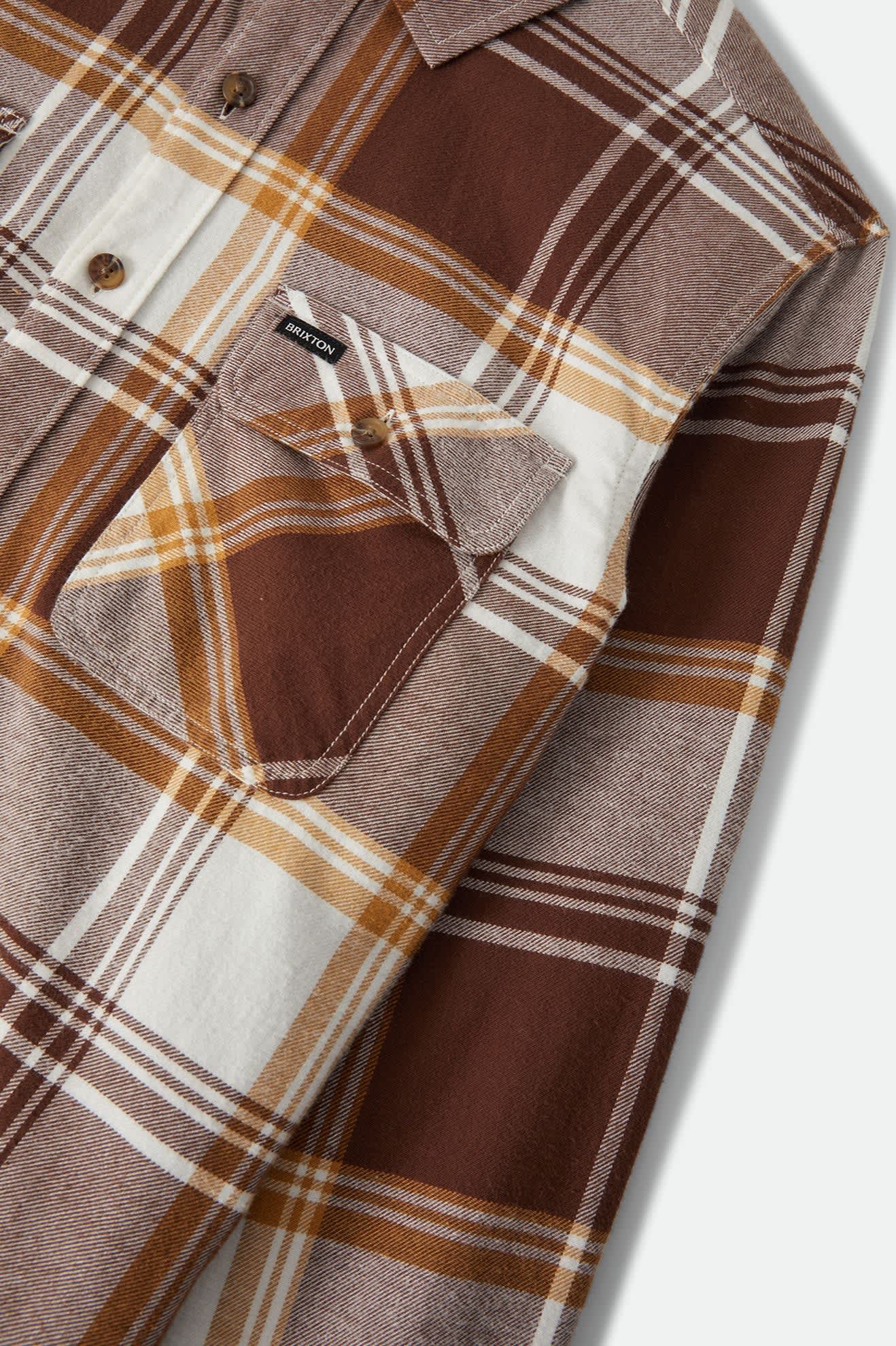Bowery Lightweight Ultra Soft Flannel - Chocolate/Off White - Image 7