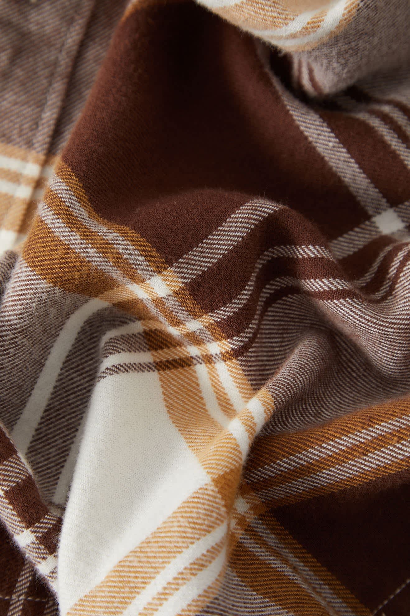 Bowery Lightweight Ultra Soft Flannel - Chocolate/Off White - Image 8