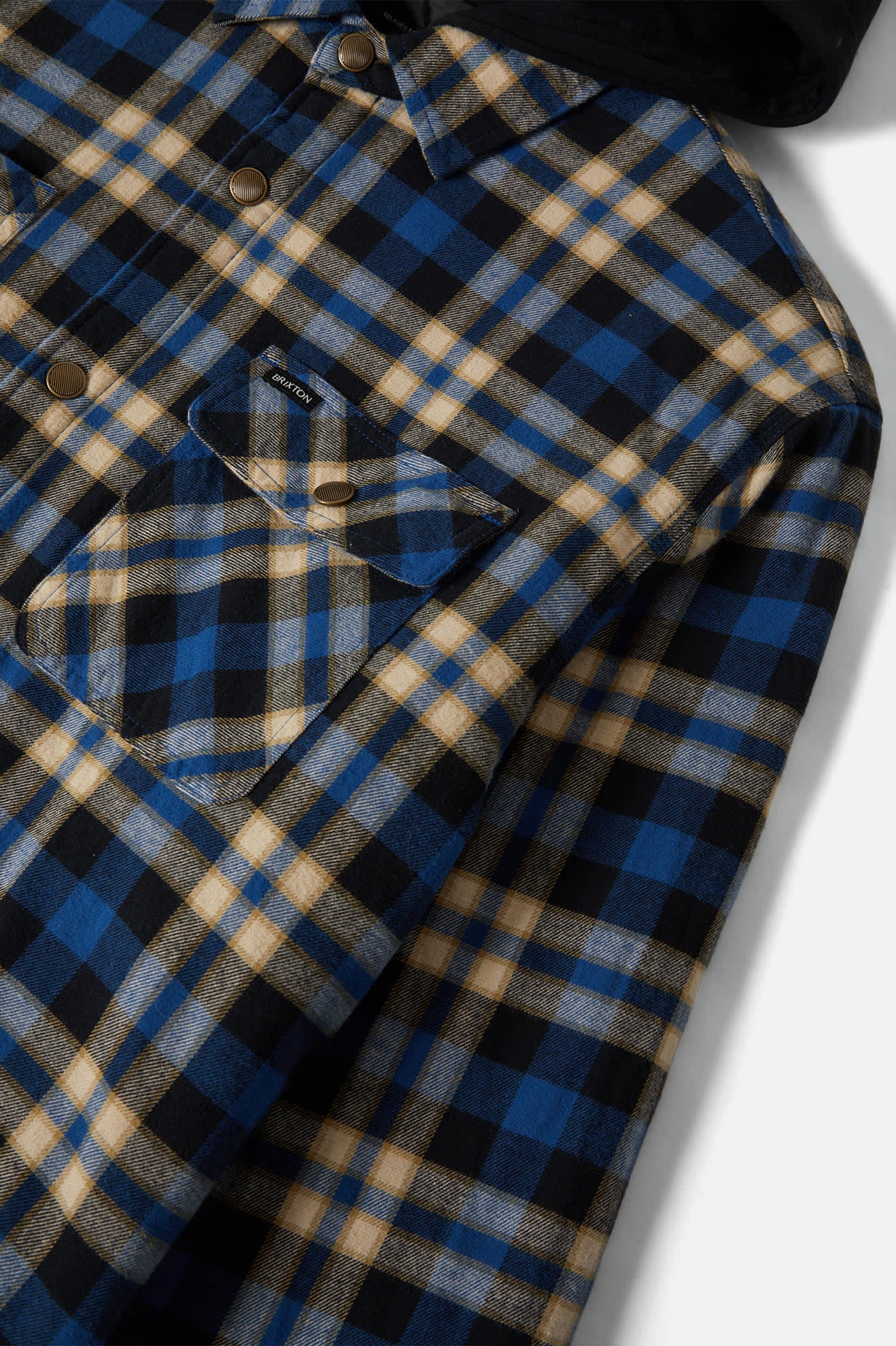 Bowery Quilited Hooded Flannel - Navy/Cream - Image 8