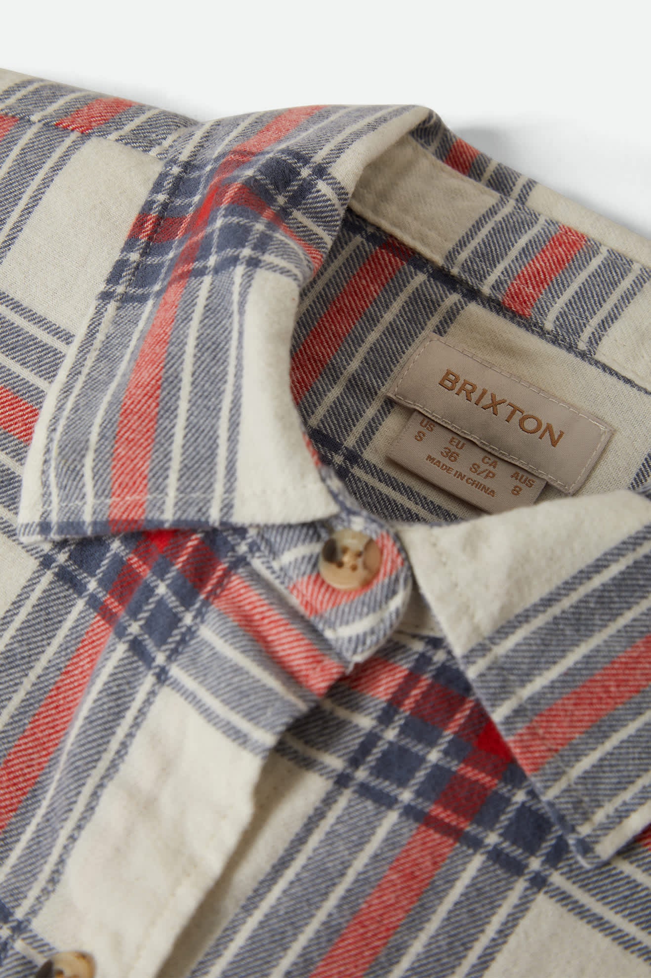 Bowery Vintage Overshirt - Off White/Berring Sea/Red - Image 6