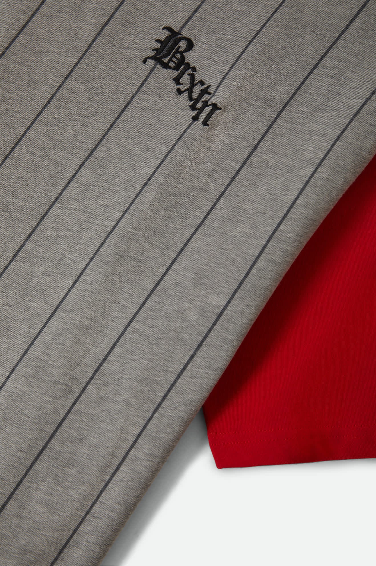 Boxy Short Sleeve Baseball T-Shirt - Heather Grey/Adrenaline Rush - Image 10