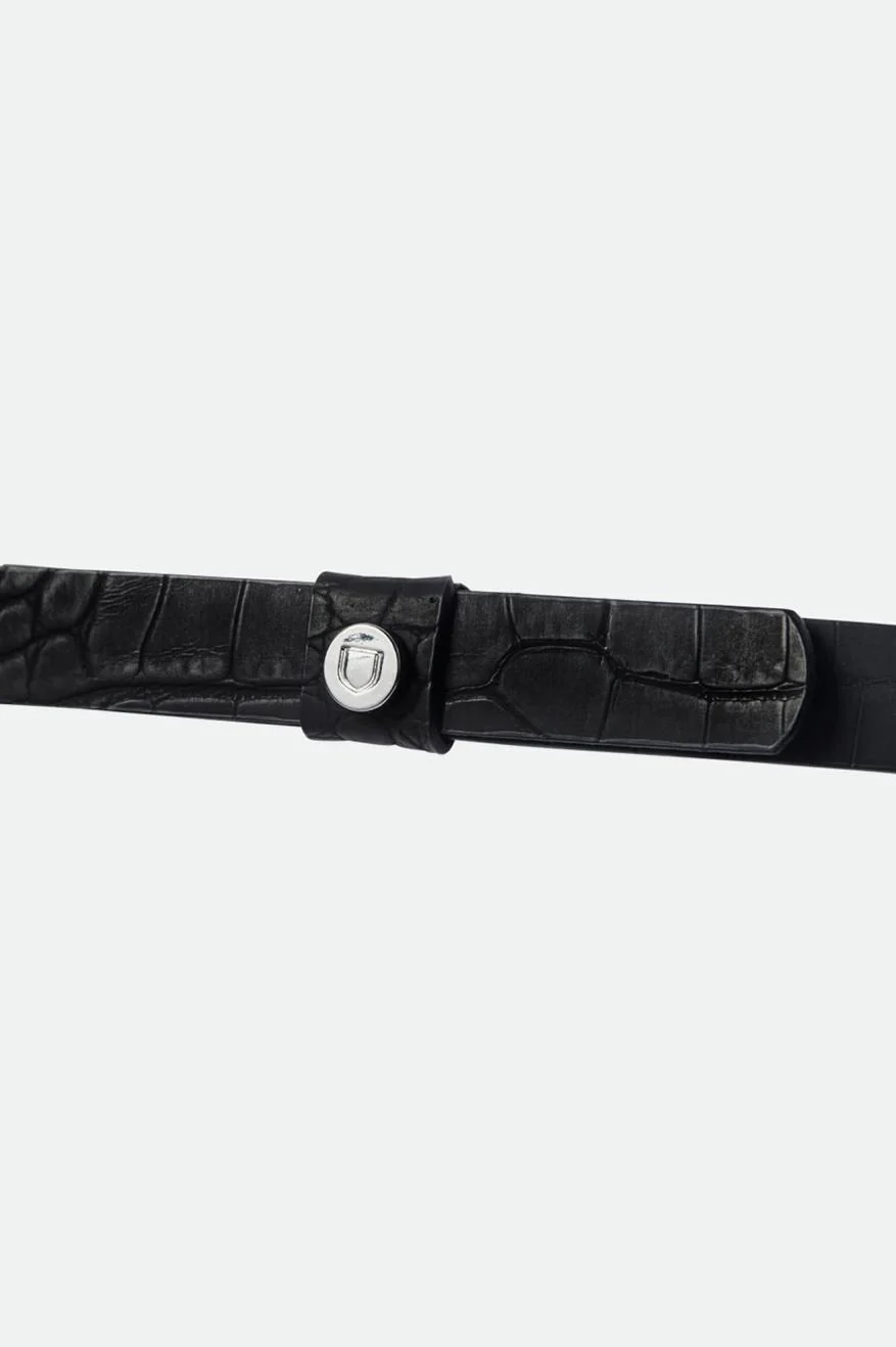 Brixton Adjustable Shield Hat Band - Black Crocodile - Image 3