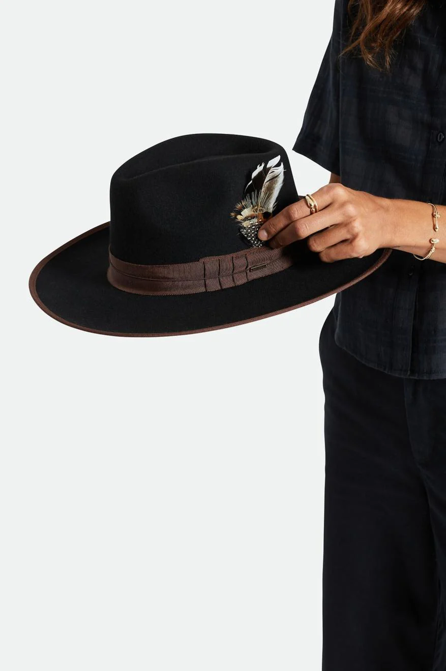 Brixton Hat Feather - Bison/Mojave/Burnt Orange - Image 2