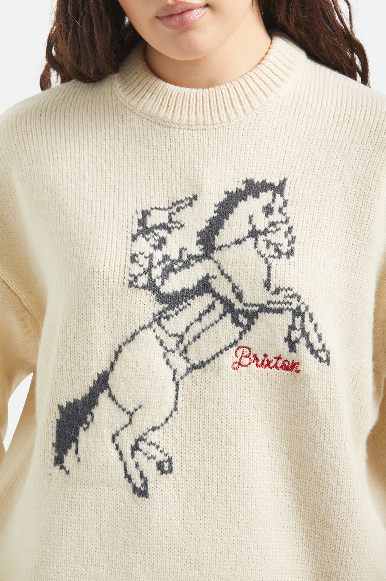 Brixton Ranching Club Crew Sweater - Whitecap - Image 5