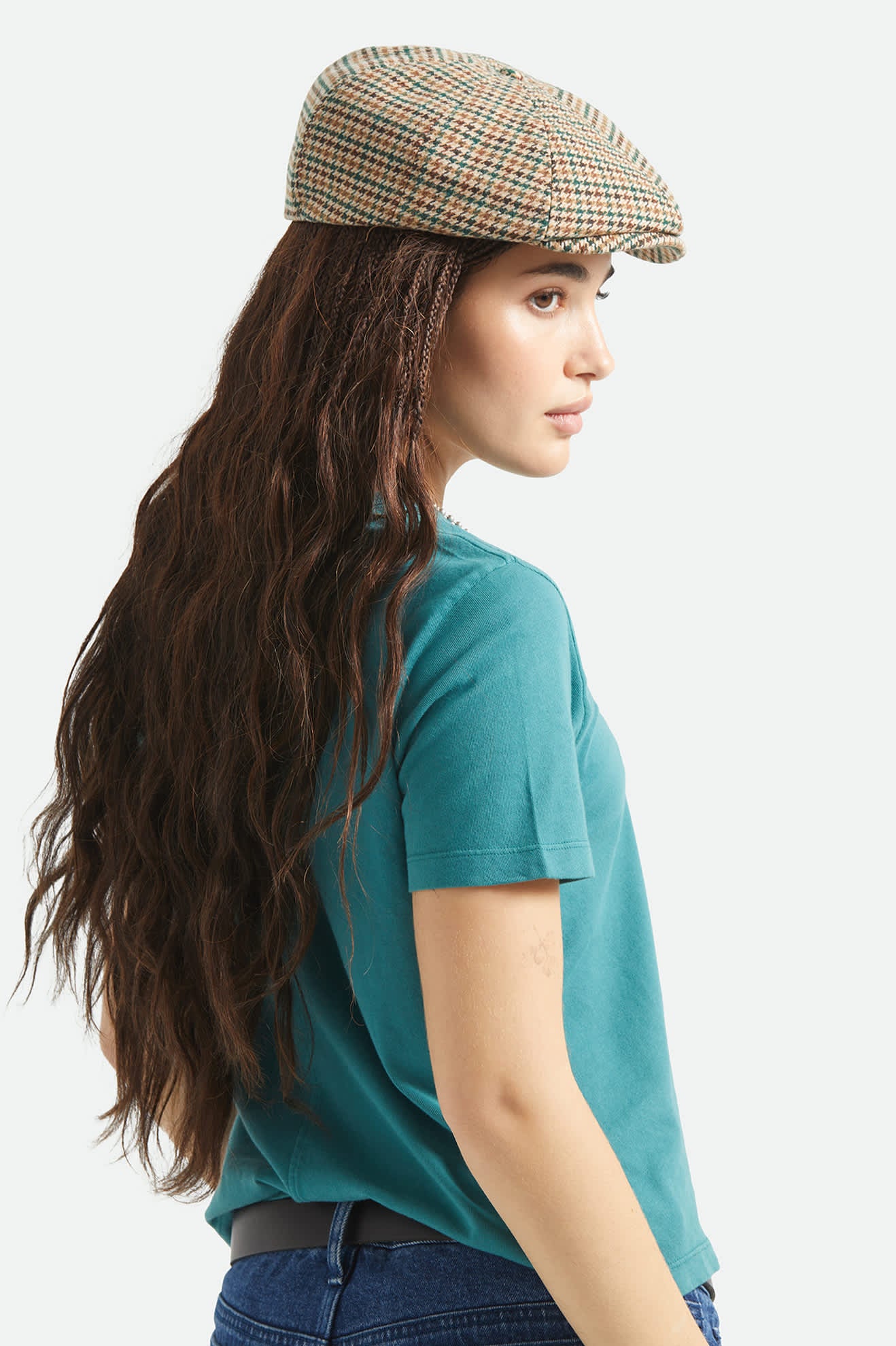 Brood Newsboy Cap - Dusted Ochre/Khaki/Verdant Green - Image 4