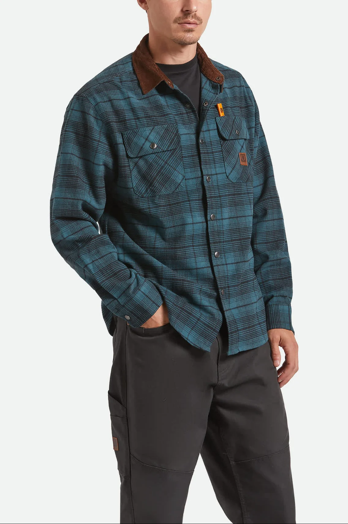 Builders Bowery Performance Flannel - Night Sage/Black - Image 2