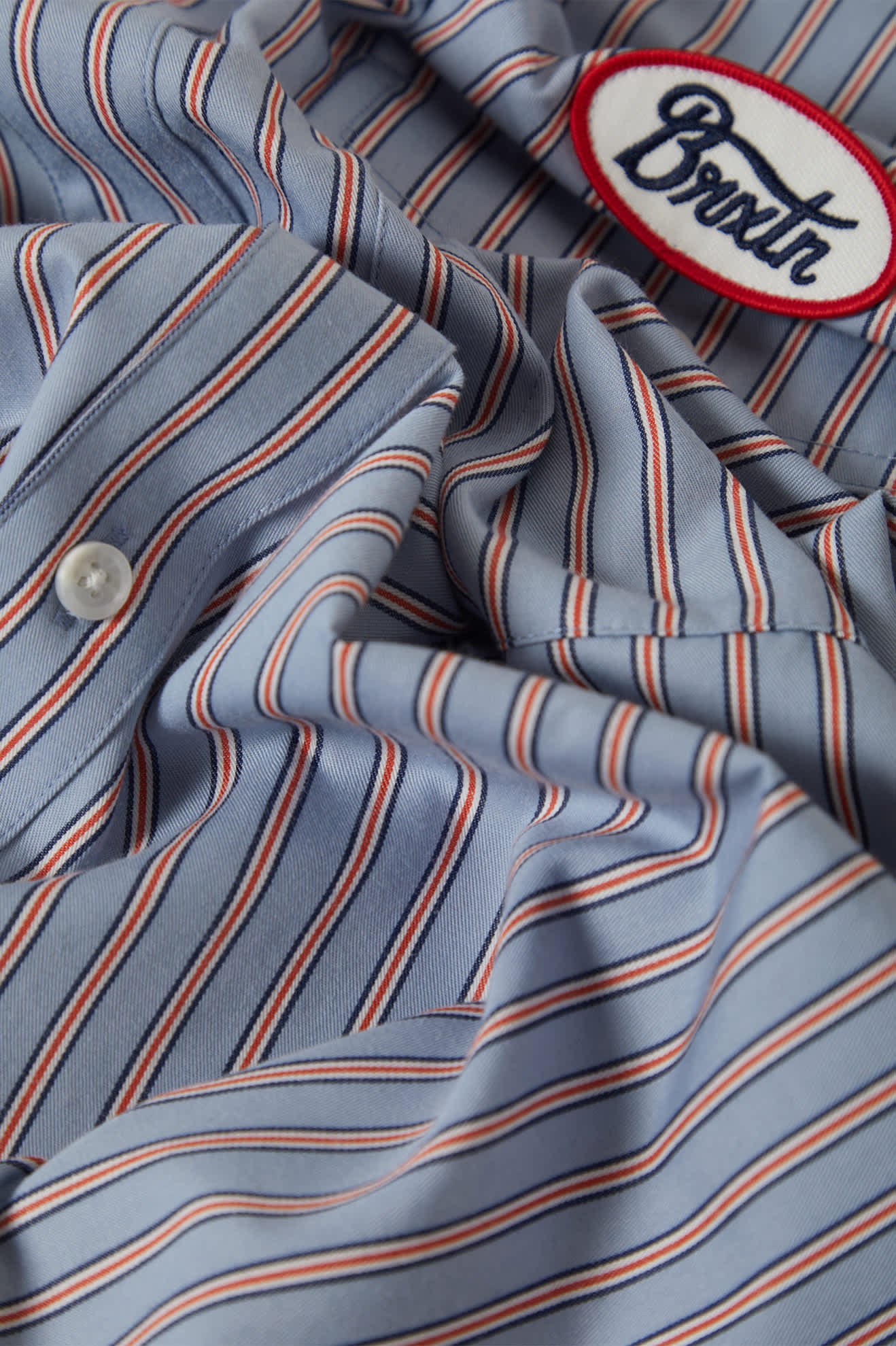 Builders Olson Short Sleeve Shirt - Blue Aura Stripe - Image 7