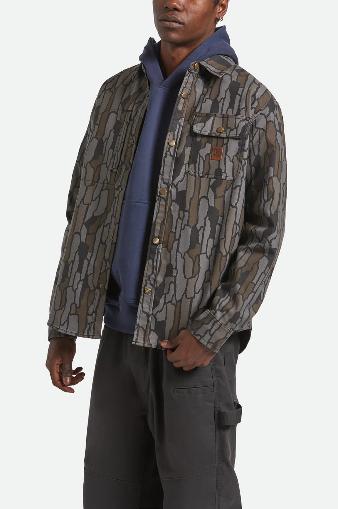 Builders Stretch L/S Overshirt - Bark Camo - Image 3
