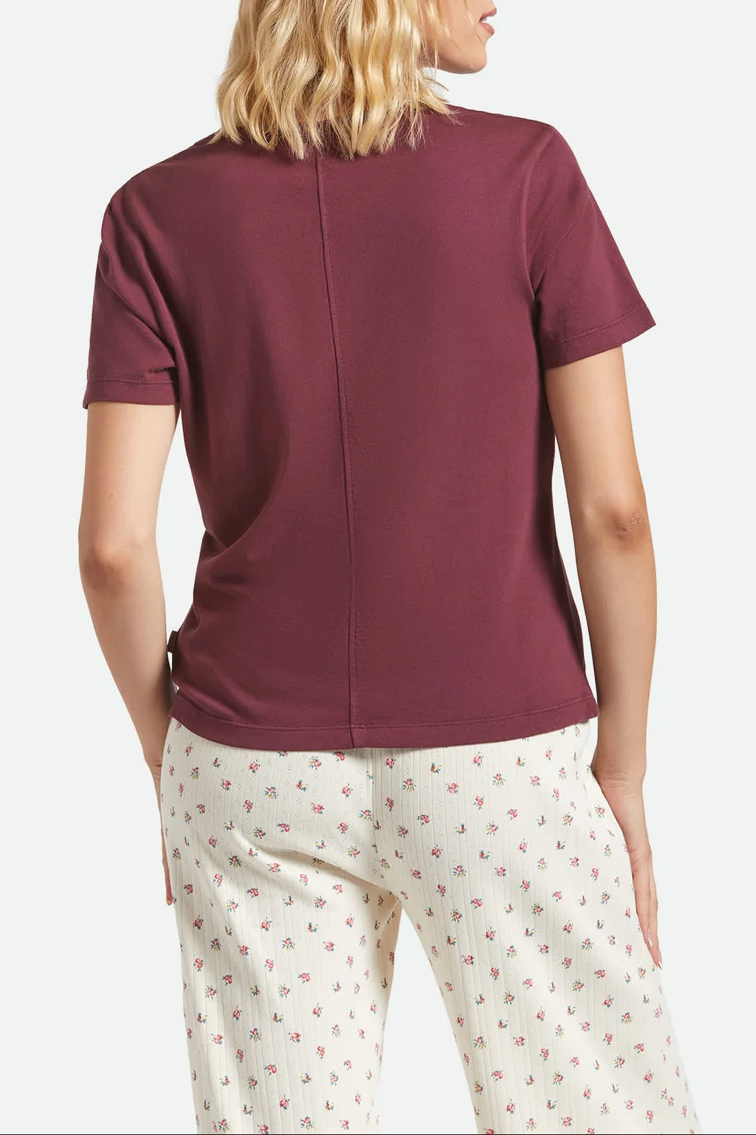 Carefree Organic Garment Dye Perfect T-Shirt - Port - Image 3