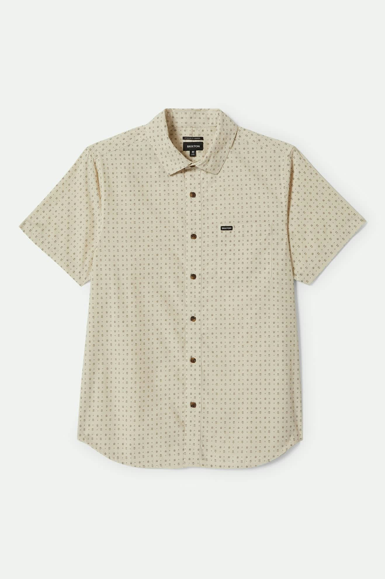 Charter Print S/S Shirt - Off White/Micro Floral