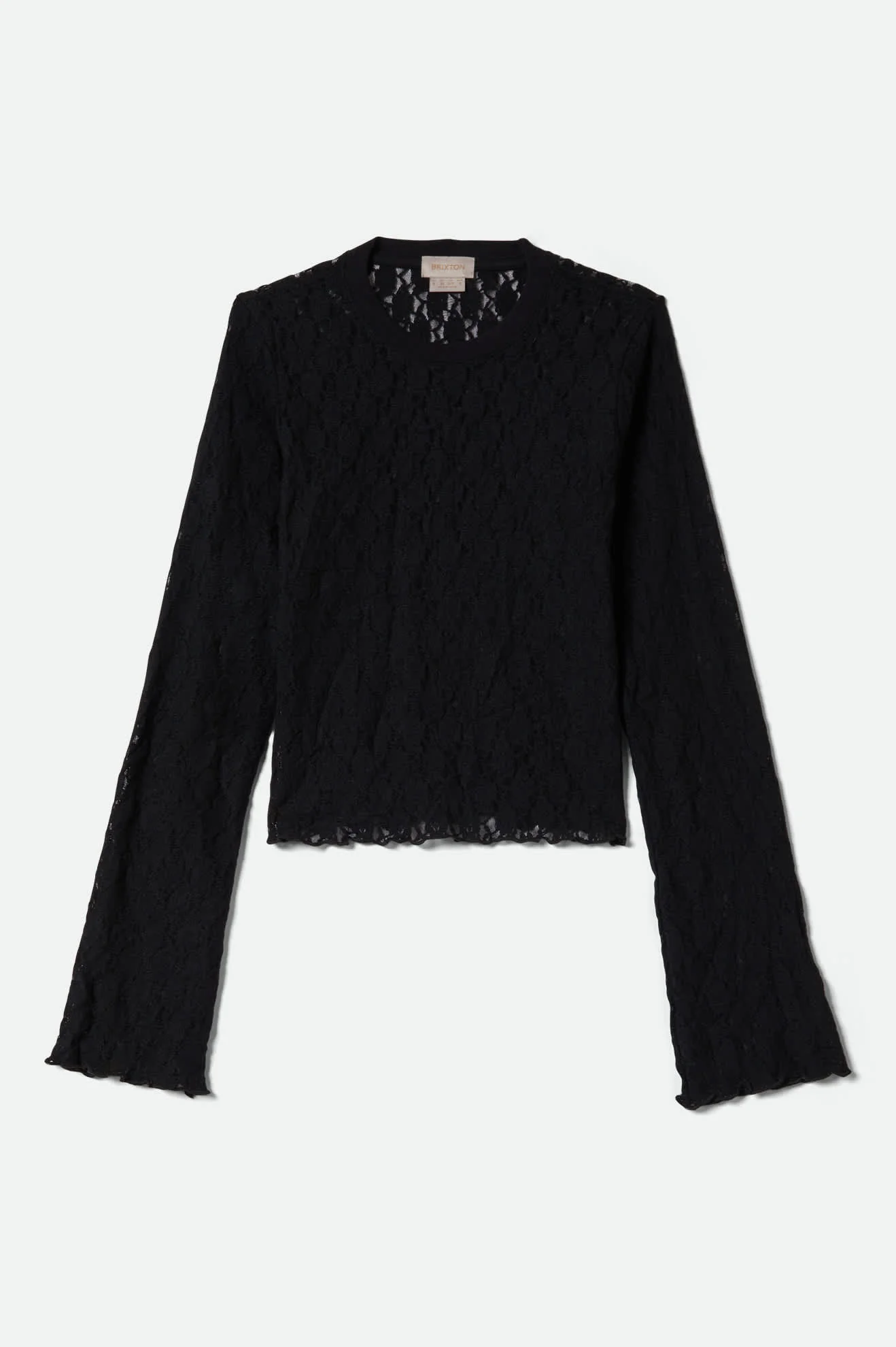 Dolly Slim L/S Knit T-Shirt - Black - Image 2