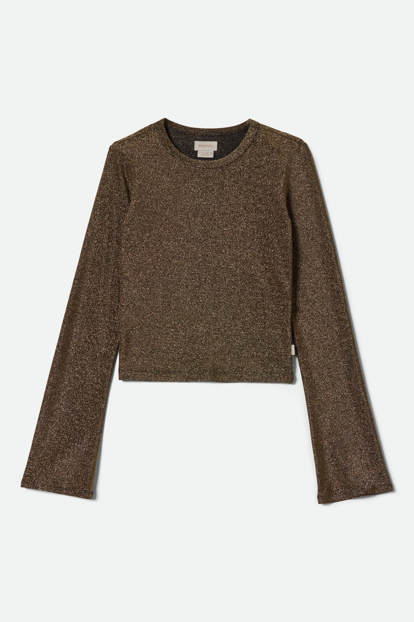 Dolly Slim L/S Knit T-Shirt - Gold Metallic - Image 2