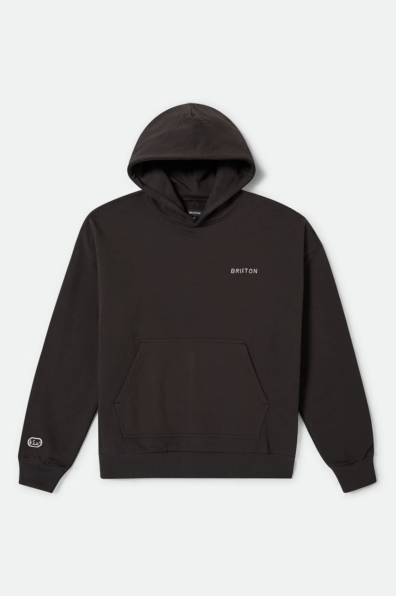 Embroidered Heavyweight Oversized Hoodie - Black