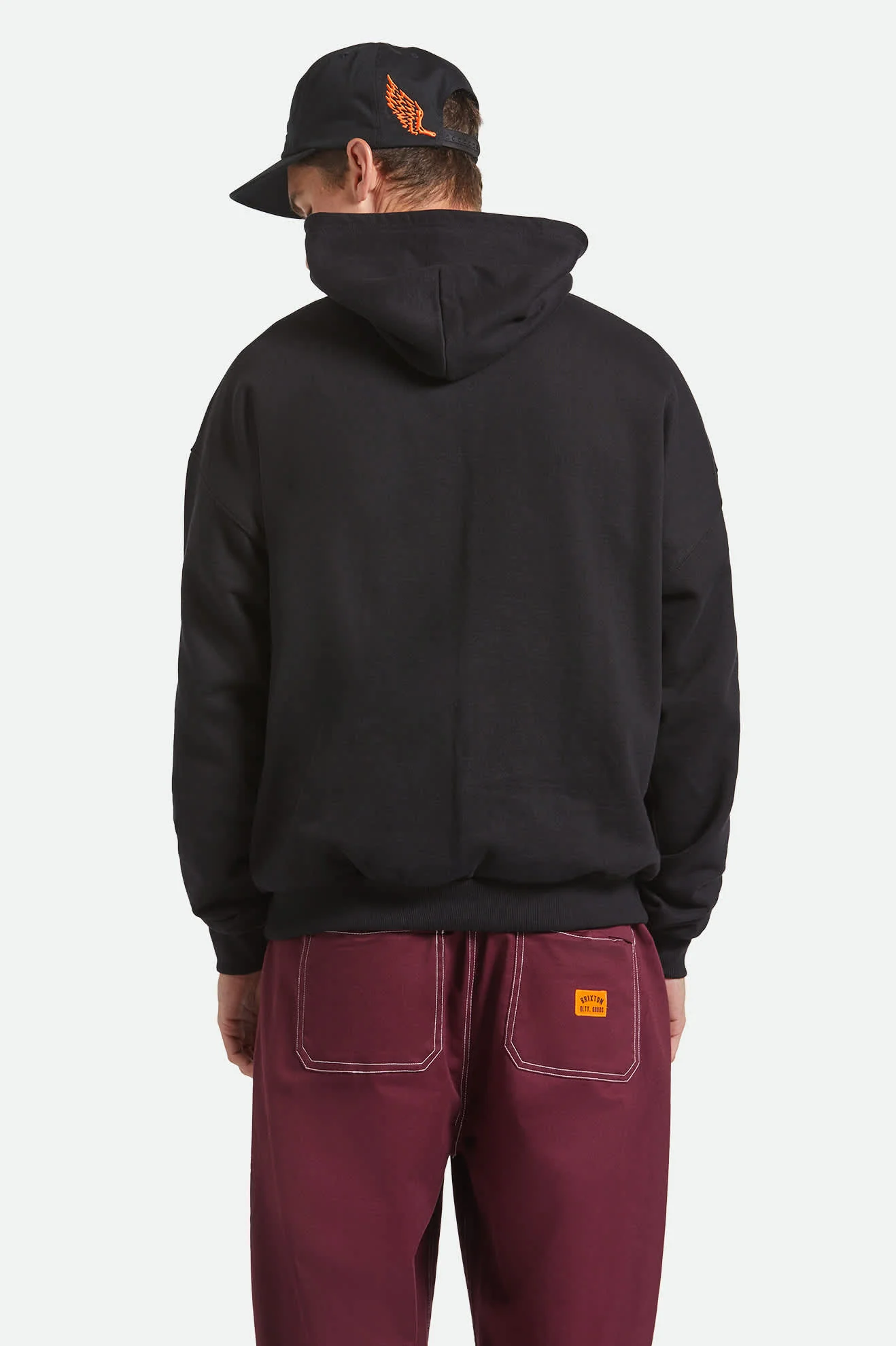 Embroidered Heavyweight Oversized Hoodie - Black - Image 5