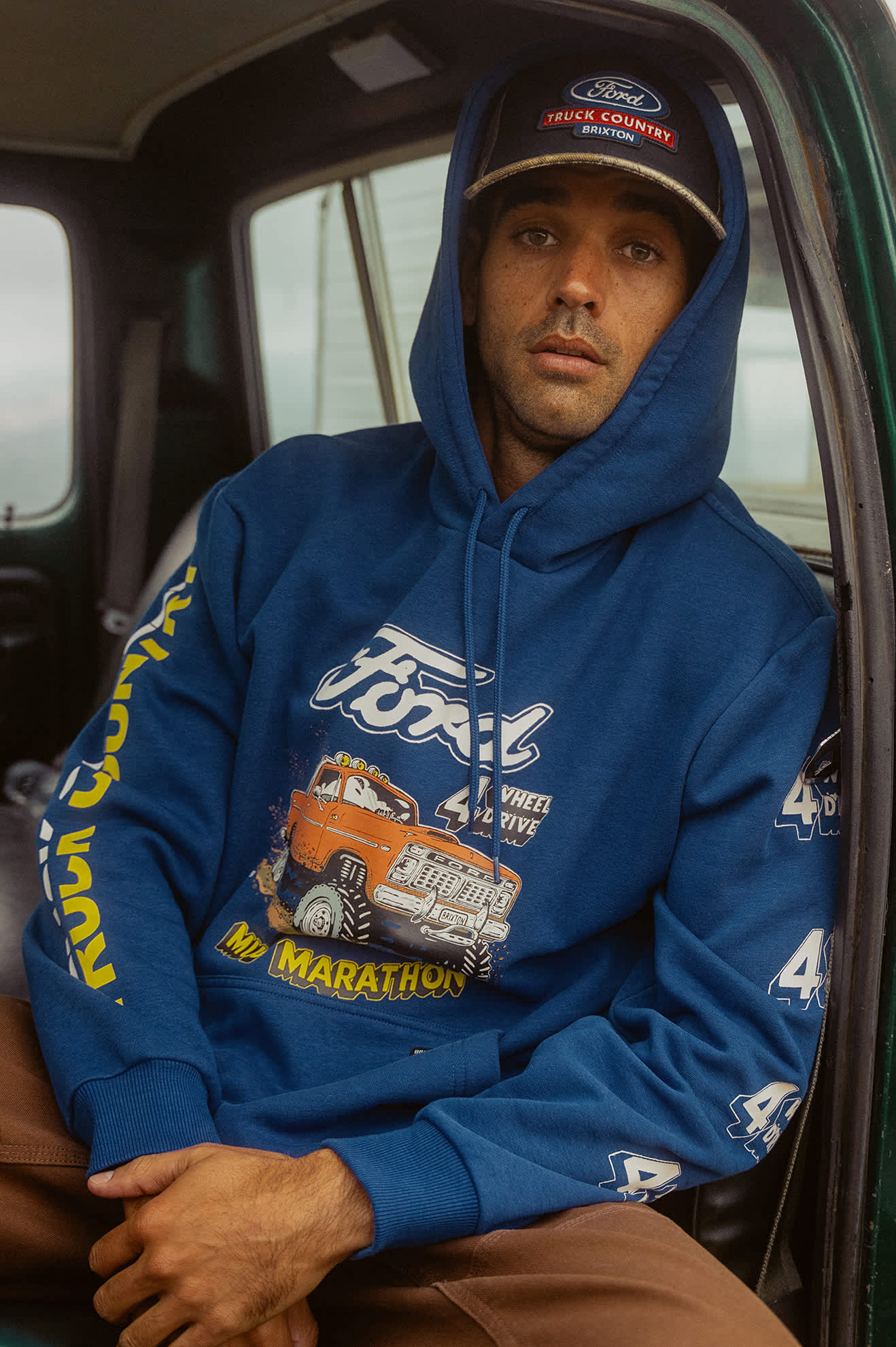 Ford Mud Marathon Relaxed Fleece Hoodie - Ford Blue - Image 4