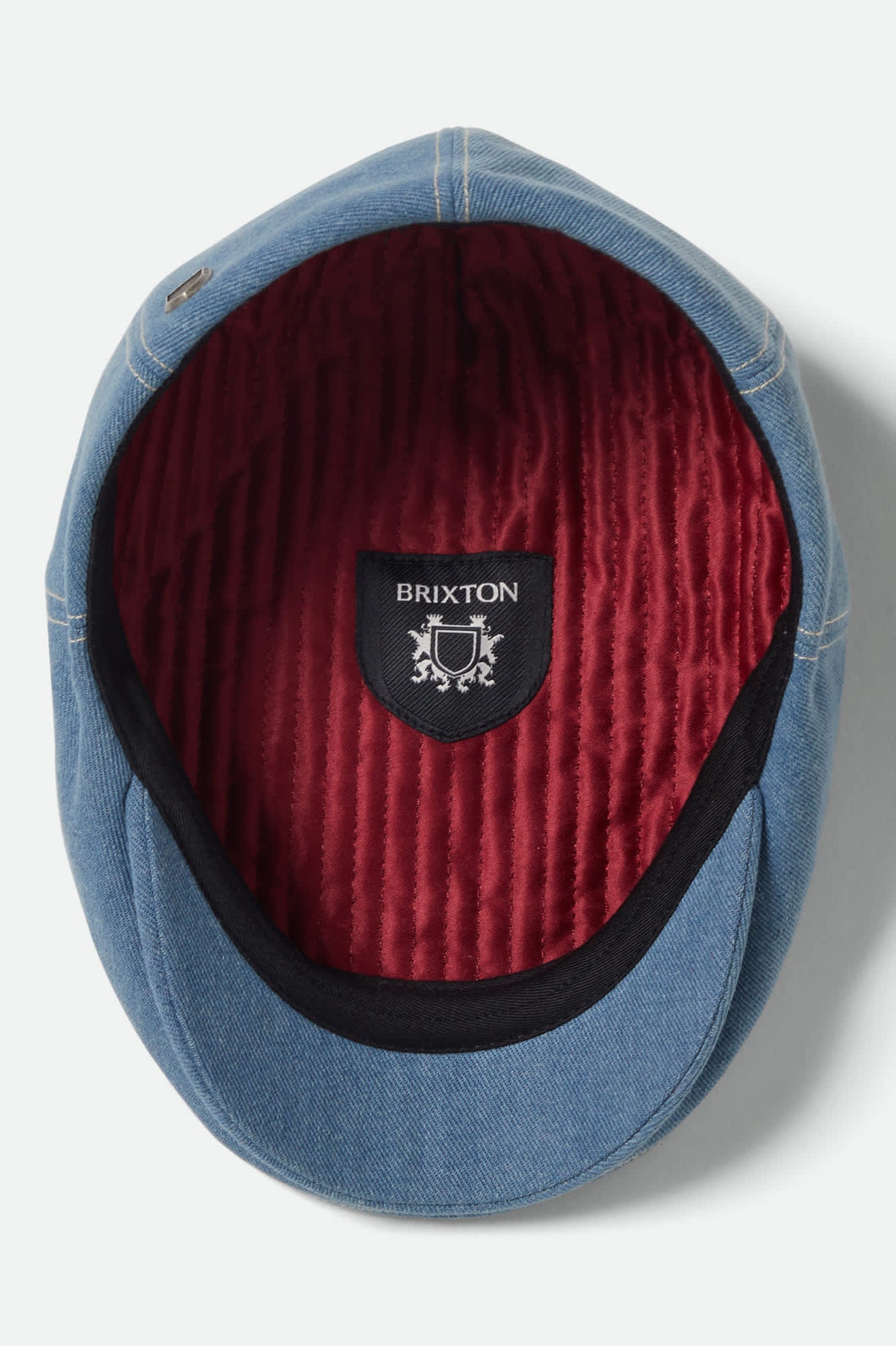 Hooligan Flat Cap - Denim/Off White - Image 2