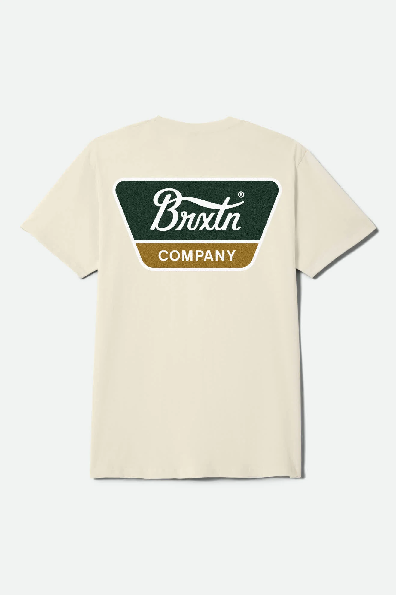 Linwood Short Sleeve Shirt - Cream/Dark Green/Metal Bronze