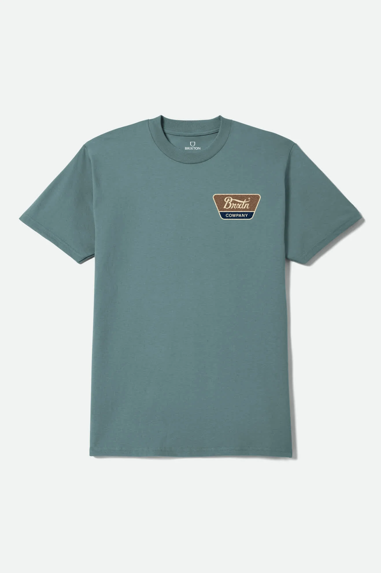 Linwood Short Sleeve Shirt - Ocean Breeze/Brown/Dark Navy - Image 2