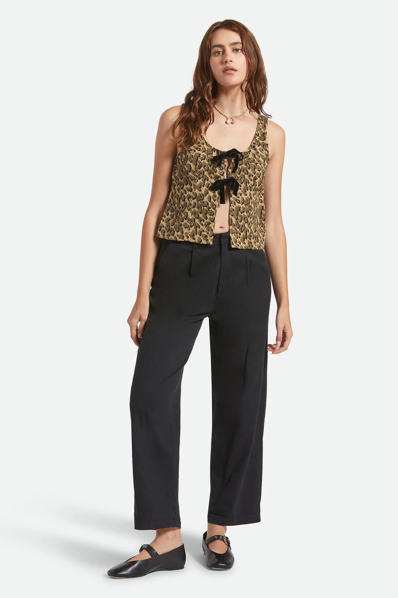 Magnolia Tie Top - Brown Cheetah - Image 5