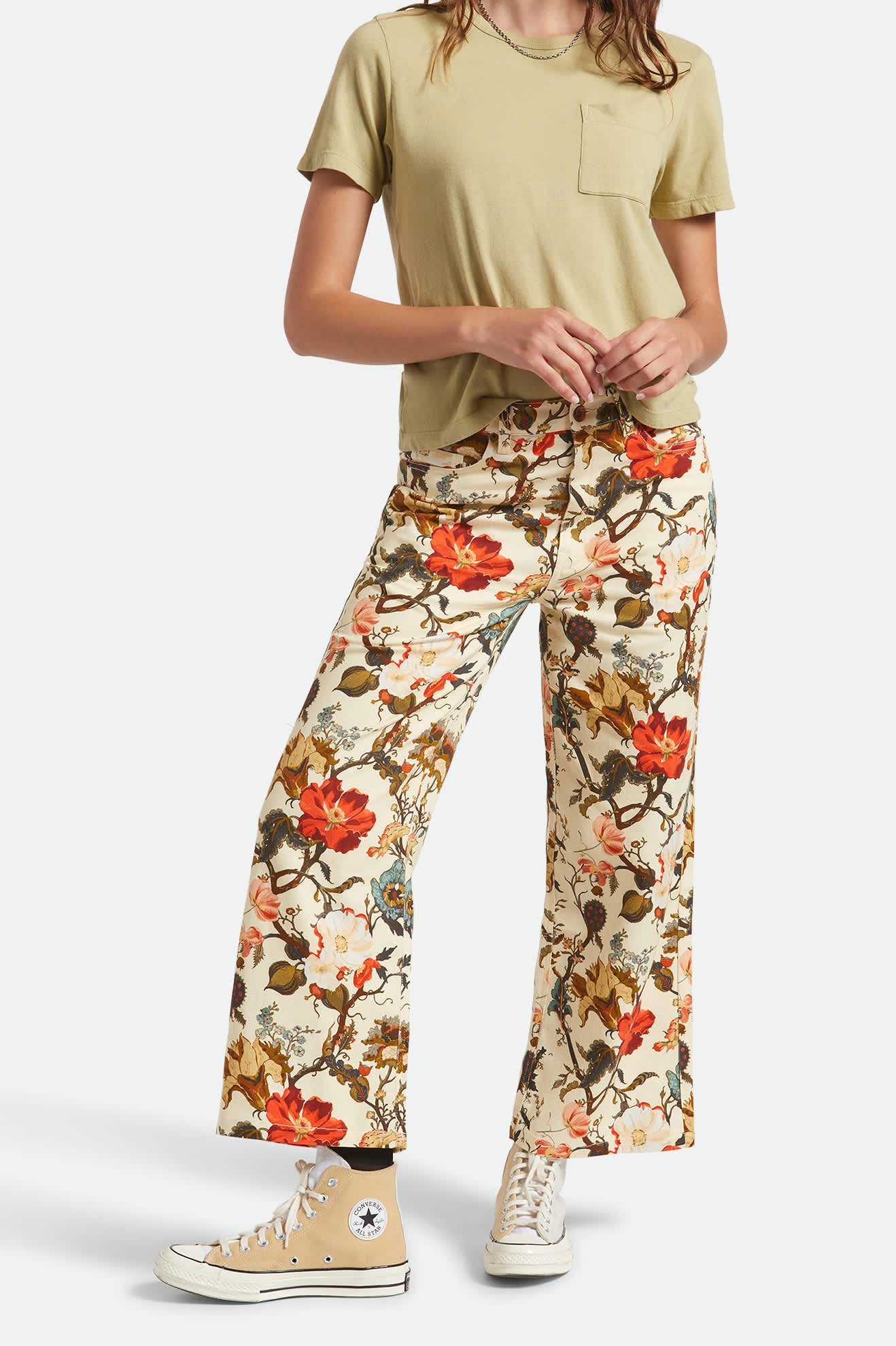 Margo Cropped 5-Pocket Pant - Botanical Floral