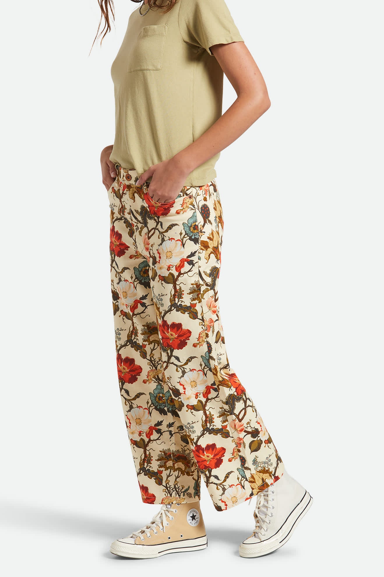 Margo Cropped 5-Pocket Pant - Botanical Floral - Image 4