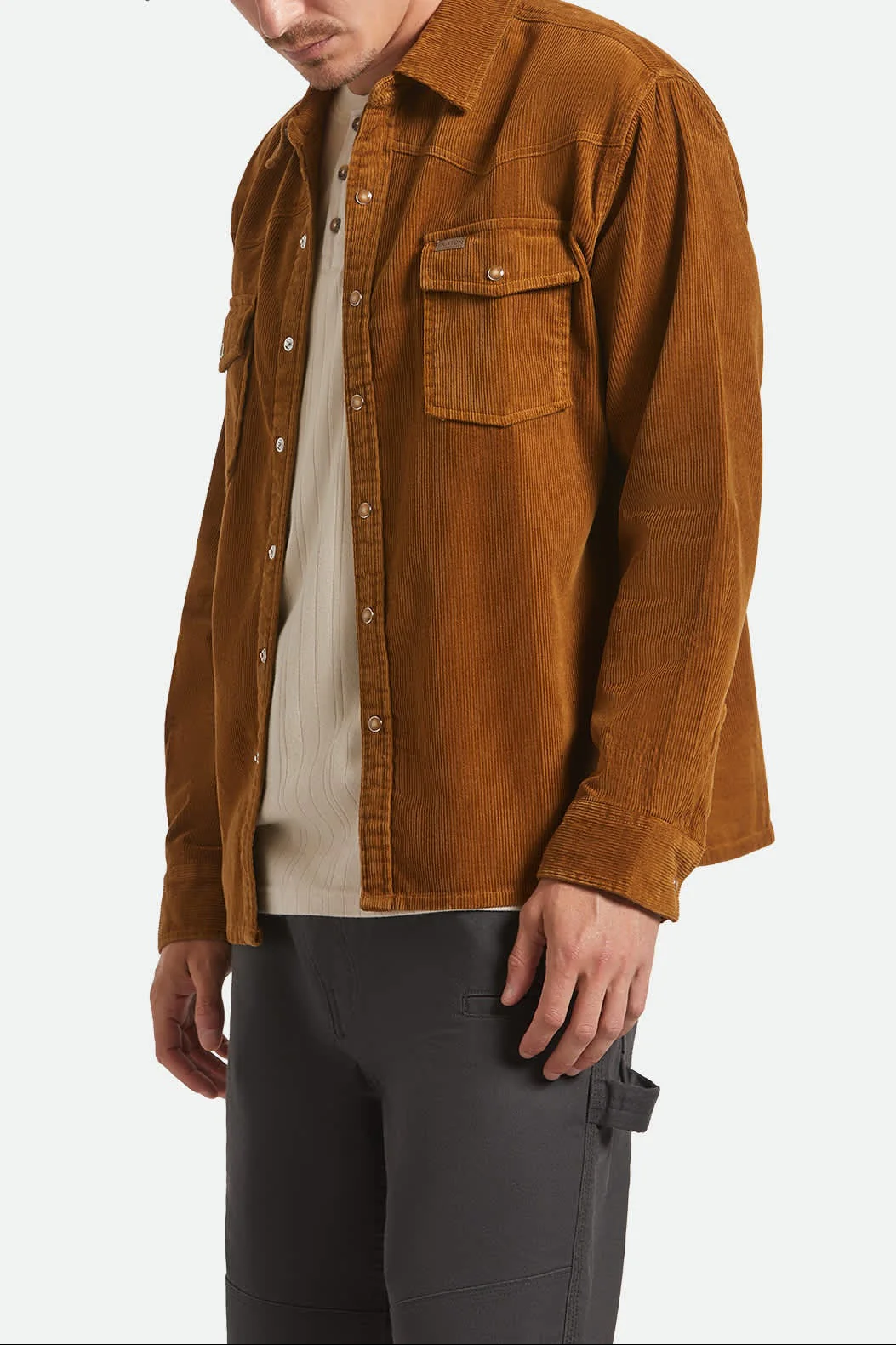 New West Relaxed Overshirt - Washed Copper Corduroy - Image 2