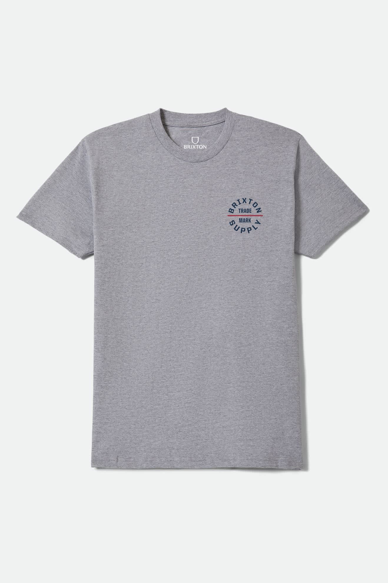 Oath Short Sleeve Standard T-Shirt - Heather Grey/Navy/Red - Image 2
