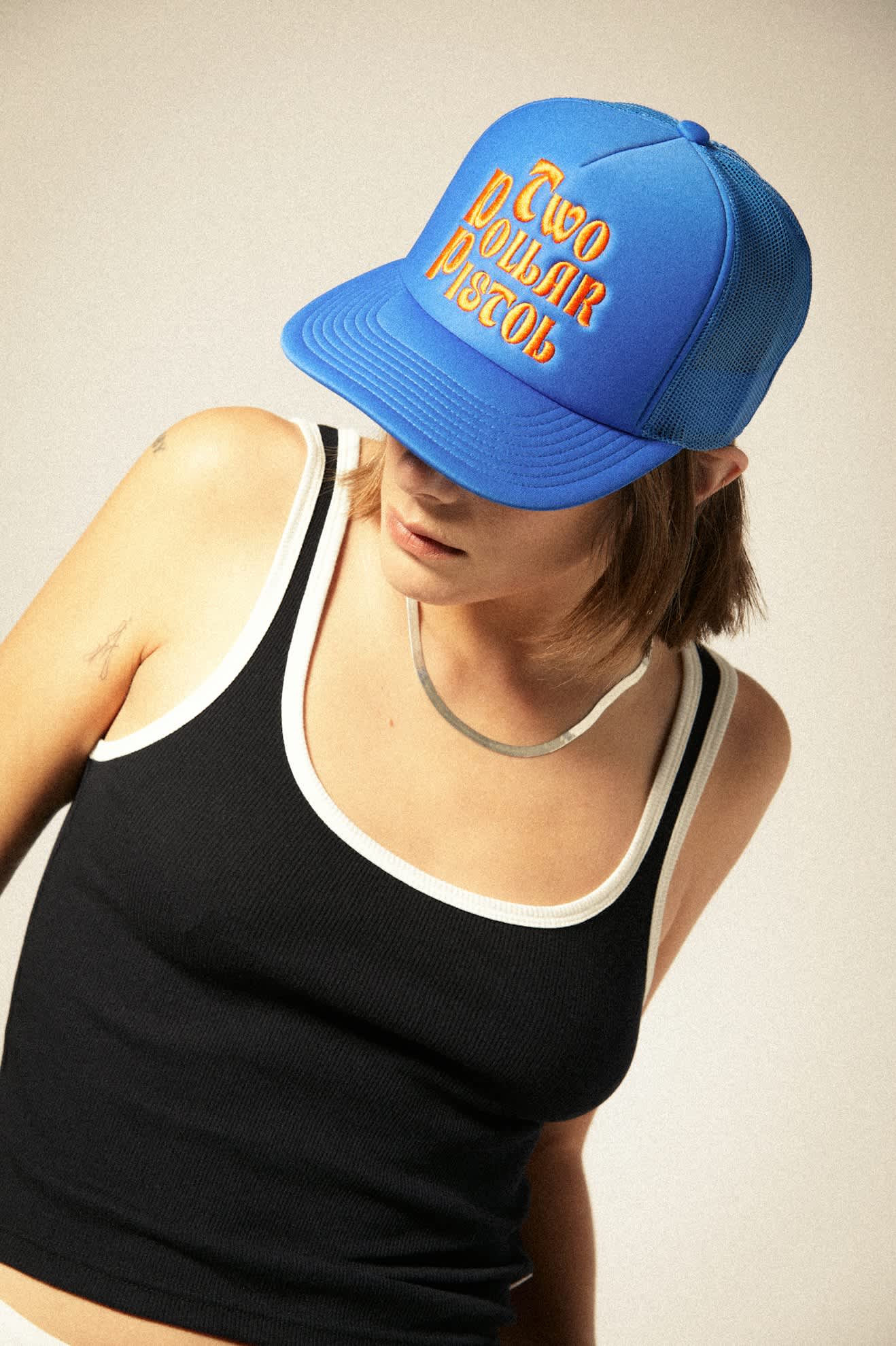 Ringer Organic A-Tank - Black/Off White - Image 2