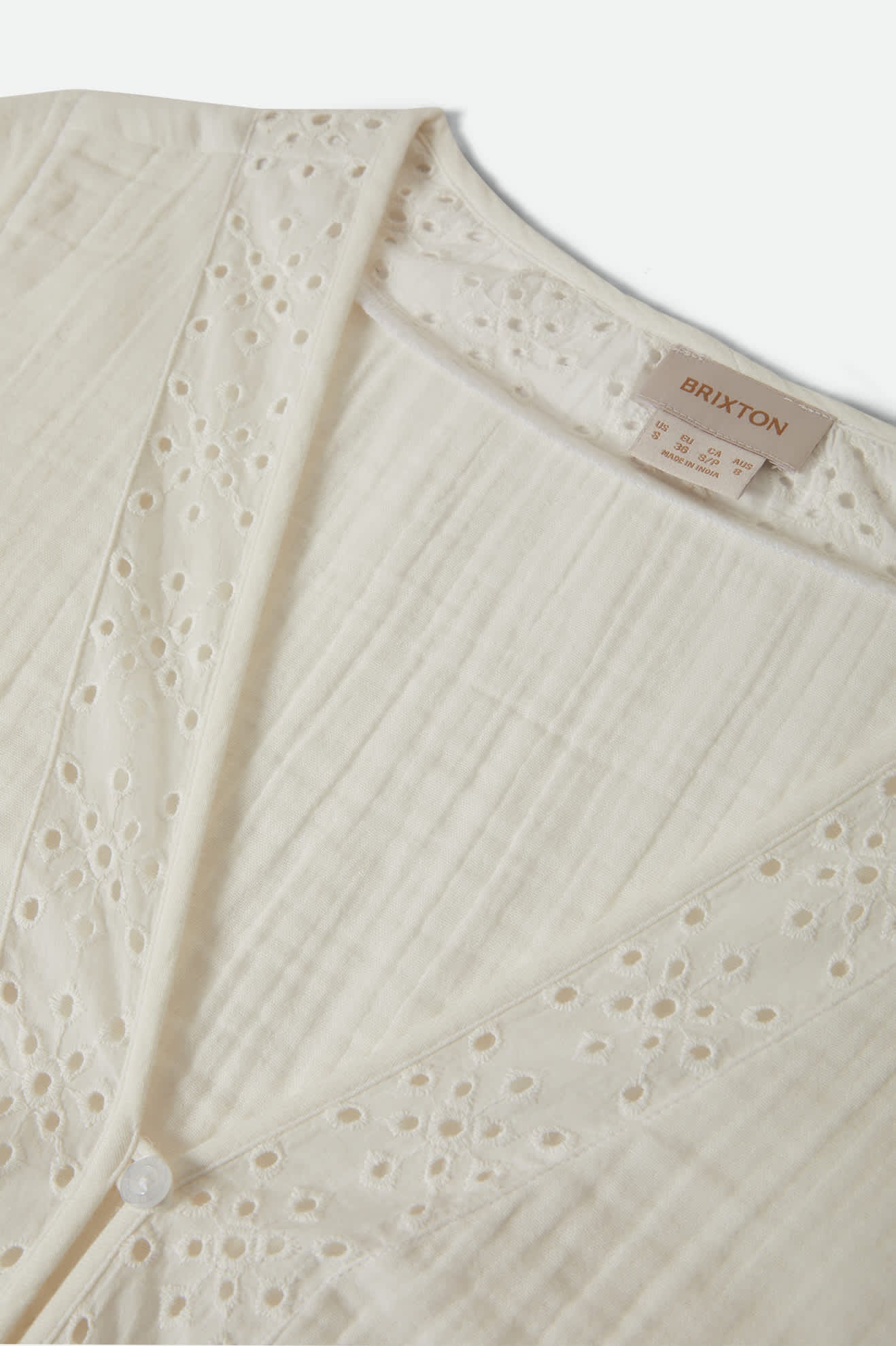 Seaside Eyelet Top - Off White Eyelet - Image 12