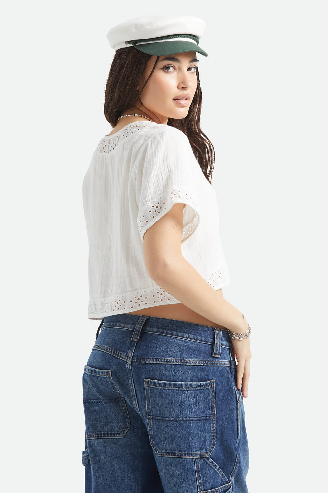 Seaside Eyelet Top - Off White Eyelet - Image 5