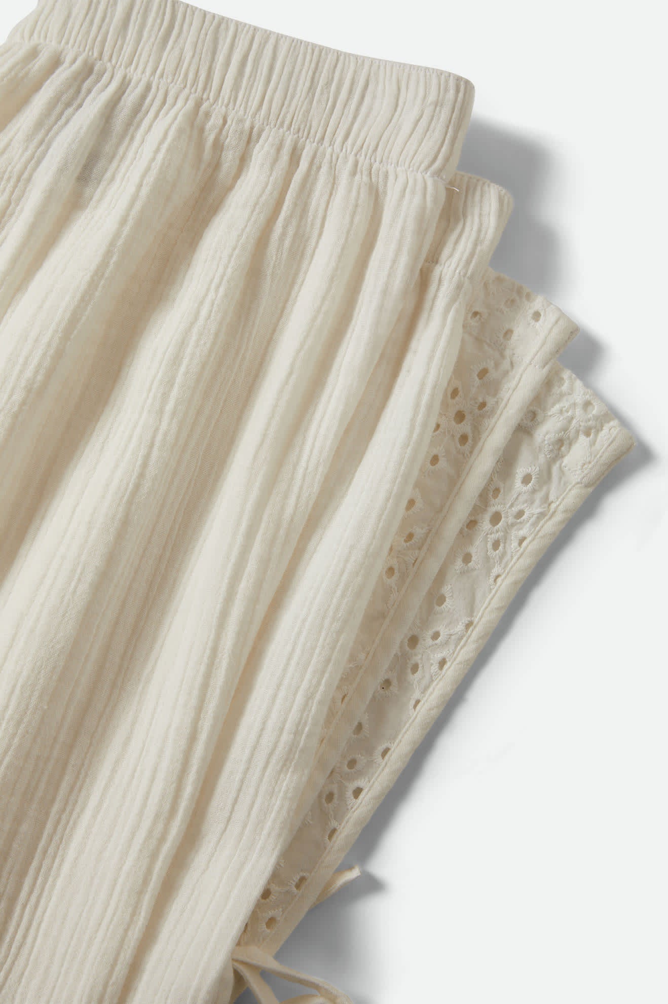 Seaside Eyelet Wide Leg Pant - Off White Eyelet - Image 10