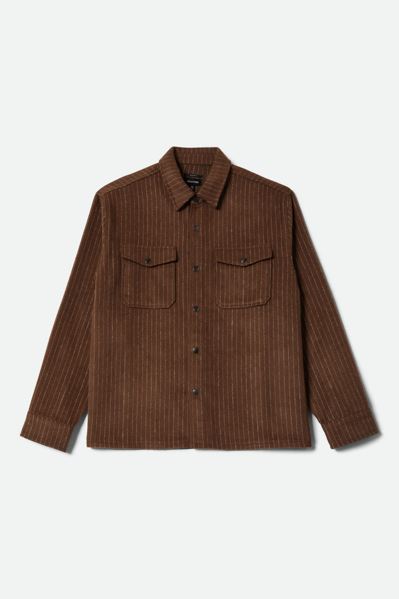 Selden Soft Brushed Flannel - Pinecone Brown Pinestripe