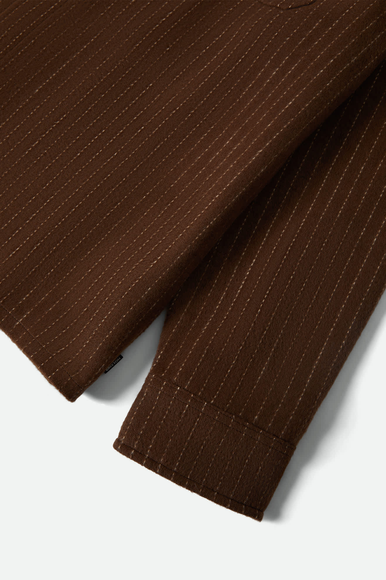 Selden Soft Brushed Flannel - Pinecone Brown Pinestripe - Image 6