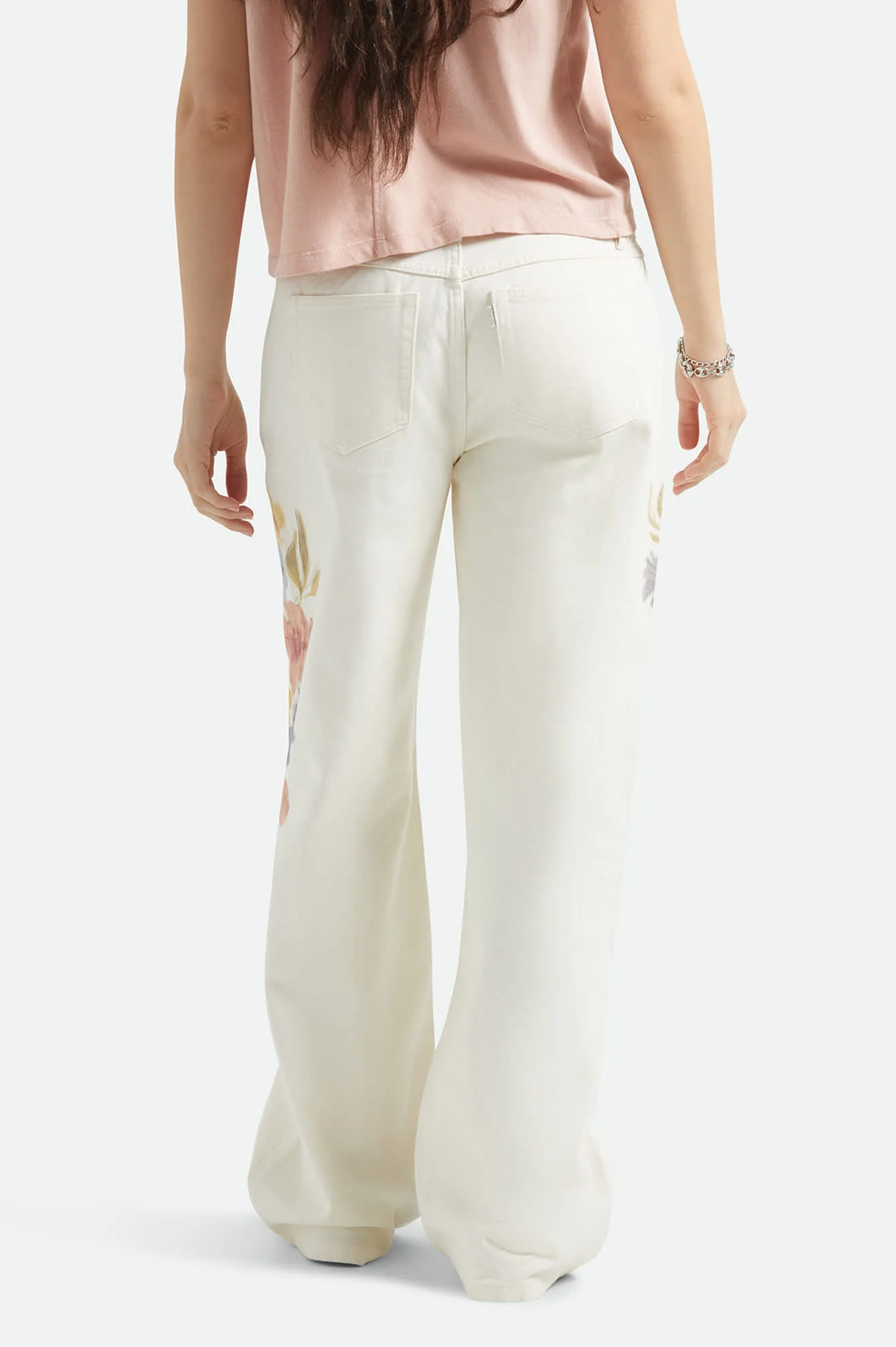 The Chloe 5-Pocket Pant - Off White Floral Burst - Image 5