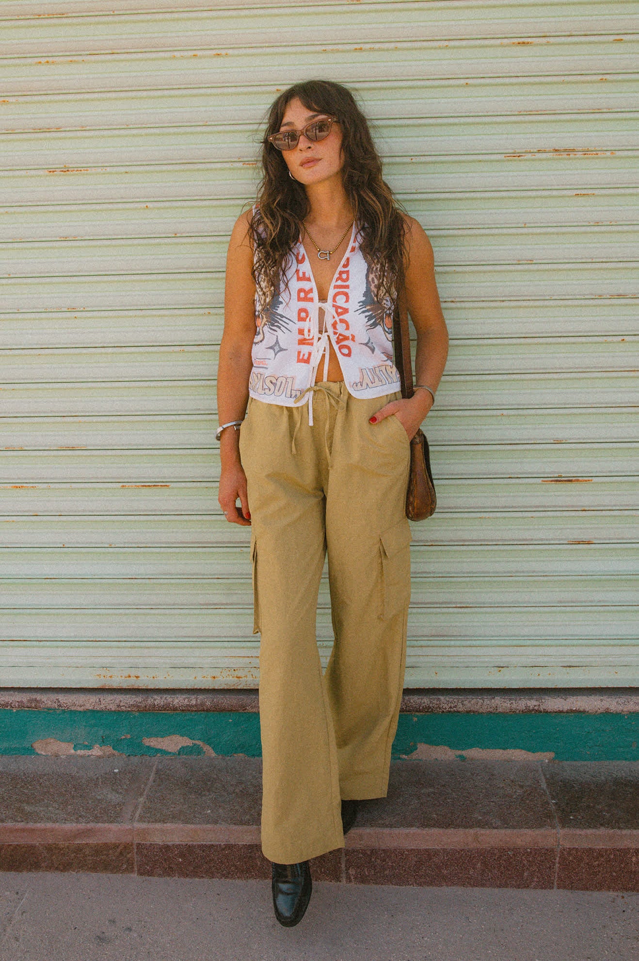 The Jett Lightweight Cargo Wide Leg Pant - Olive Stone - Image 11