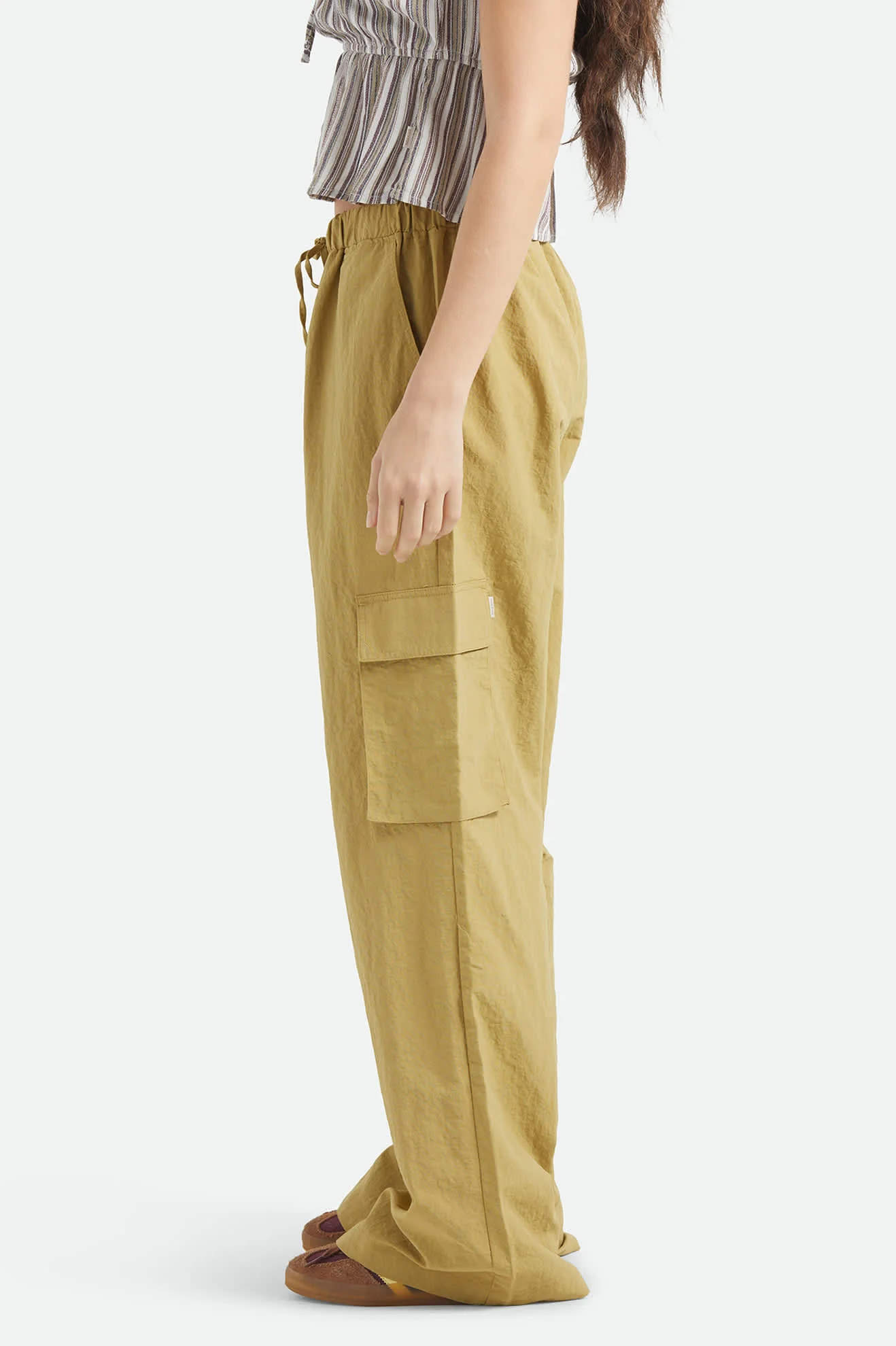 The Jett Lightweight Cargo Wide Leg Pant - Olive Stone - Image 4