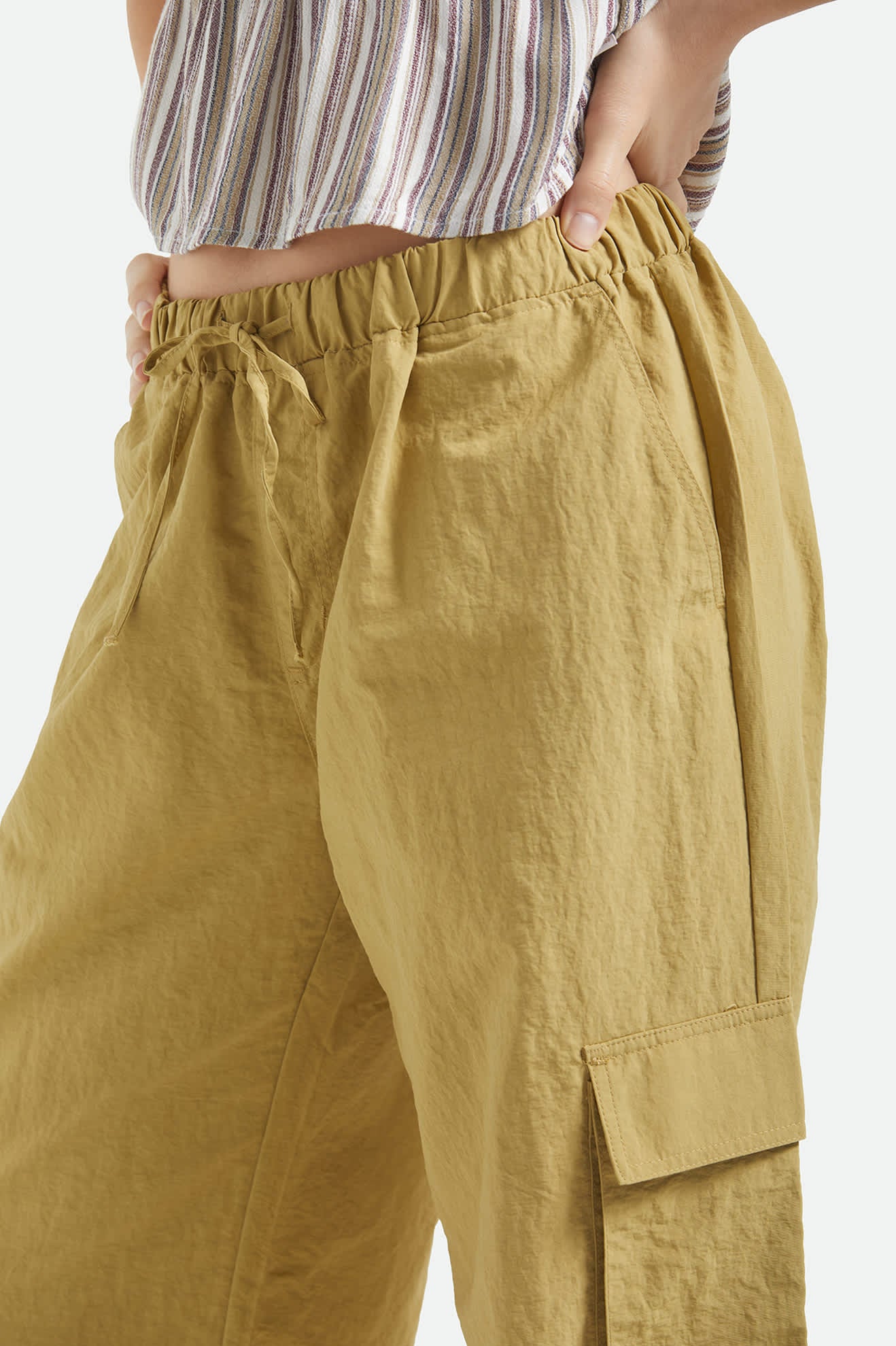The Jett Lightweight Cargo Wide Leg Pant - Olive Stone - Image 6
