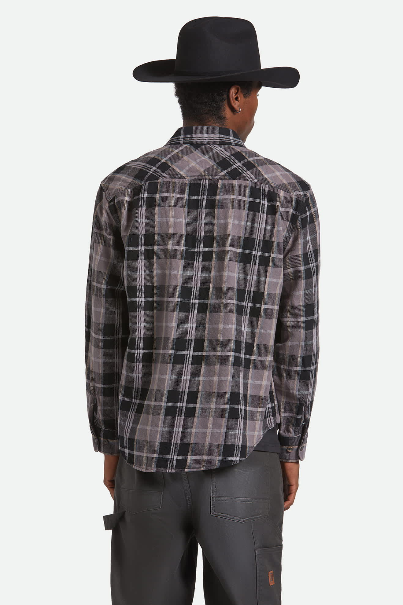 Vintage Wash Flannel - Black/Charcoal Beige/Slate - Image 3