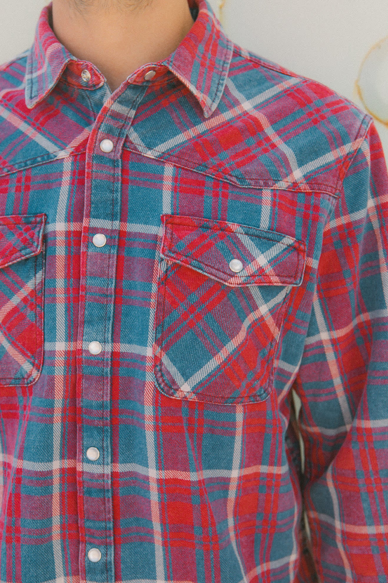 Waylon Lightweight Overshirt - Denim Plaid - Image 6
