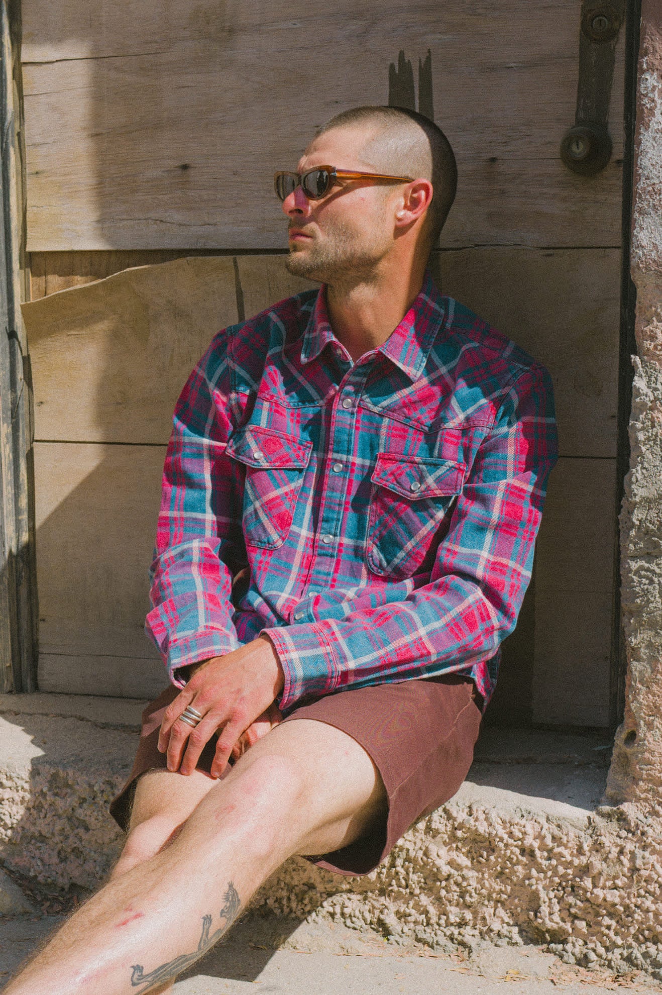 Waylon Lightweight Overshirt - Denim Plaid - Image 7