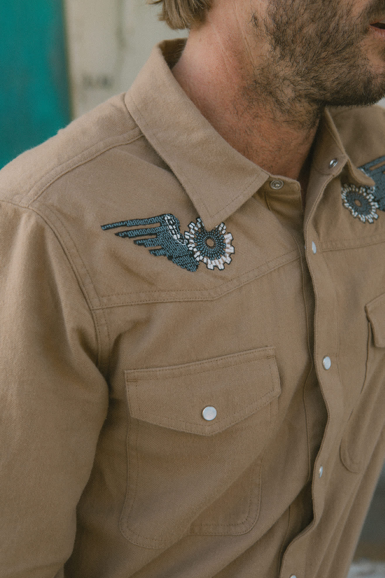 Waylon Lightweight Overshirt - Khaki - Image 6